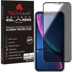 Screen Protectors TechGear Anti Spy Screen Protector for iPhone 11, iPhone XR PRIVACY 3D GLASS Edition Genuine Tempered Glass Full Screen Protector Guard Cover