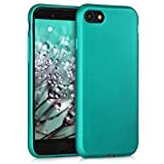 Mobile Phone Covers Kwmobile Fodral kompatibelt med Apple iPhone SE 2022/SE 2020/8/7 mjukt TPU-telefonfodral blått turkos