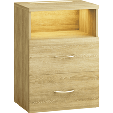 Chrome Bedside Tables Casaria With Touch LED Light 40x28x55cm Bedside Table