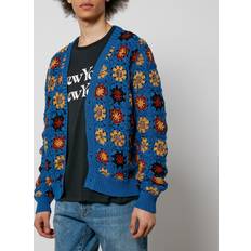 Men Cardigans Corridor Pima Cotton-Crochet Cardigan Blue