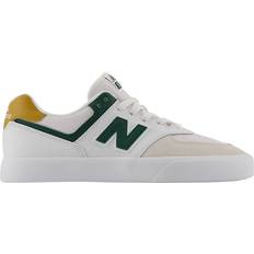 New Balance 574 - Vita Skor New Balance Numeric 574 Vulc M - White/Nightwatch Green