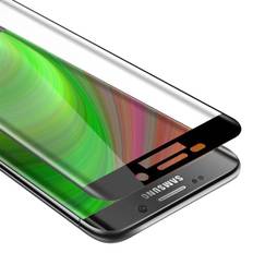 Cadorabo TRANSPARENT BLACK Fullcover Tempered Glass for Samsung Galaxy S6 EDGE PLUS