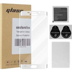 Cadorabo TRANSPARENT WHITE Fullcover Tempered Glass for Samsung Galaxy S6 EDGE PLUS