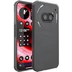 TUDIA SKN Designed for Nothing Phone 2a Nothing Phone 2a Plus Case, [Reinforced Corners] Shockproof Anti-Yellowing Slim Grip Semi-Transparent Matte TPU Bumper Drop Protection Frosted Black