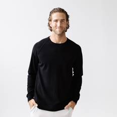 Sweaters Cozy Earth Men's UltraSoft Bamboo Viscose Pullover Crew in Black Size: XXXLarge