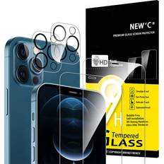 New'C 4 Pack 2 Pack for iPhone 12 Pro Screen Protector
