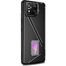 Giopuey GIOPUEY Fodral kompatibelt med Asus ROG Phone 8/8 Pro, TPU flexibelt material ultratunt fodral, anti-fingeravtryck smal passform telefonfodral [slitstarkt] [halkskydd] – svart