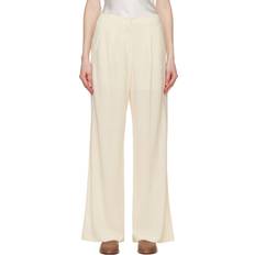 Max Mara Byxor & Shorts Max Mara Leisure Off-White Brina Trousers Ecru