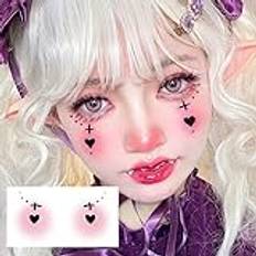 Black Body Makeup Goddis 7 Halloween Nurse Makeup Tattoo Stickers Blush Love Elf Ekg Face Makeup Black Teardrops Tillfälliga Tatueringar Tillfällig Tatuering