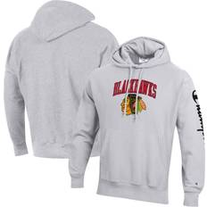 Champion Champion Heather Grey Chicago Blackhawks Reverse Weave Pullover-Hoodie für Herren