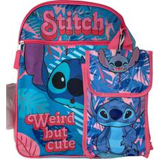 Backpacks Disney Lilo & Stitch 5-Piece 16 Inches Backpack Set for school- Weird but cute