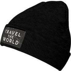 Beanies JUNZAN Travel The World1 Mens Winter Hats Thick Knit Cuff Beanie Cap Beanie Hat