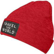 Beanies JUNZAN Travel The World1 Mens Winter Hats Thick Knit Cuff Beanie Cap Beanie Hat