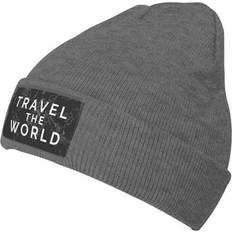 Beanies JUNZAN Travel The World1 Mens Winter Hats Thick Knit Cuff Beanie Cap Beanie Hat