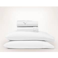 Boll & Branch Percale Hemmed Sheet Set King Sábana Blanco