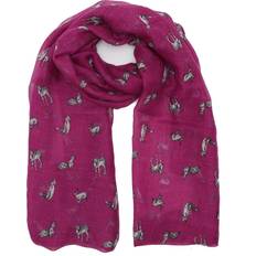 Viscose Scarfs Platinum Womens Blaze Viscose Scarf Pink Animals, Pink