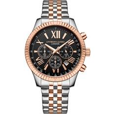 Anthony James Two Tone Chronograph Black Anthony James Sports Multicoloured