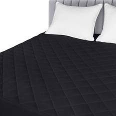 Black Mattress Covers Utopia Bedding Quilted Fitted Pad Fitted Protector Mattress Cover Black (203.2x)