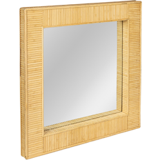 Bamboo Wall Mirrors Storied Home Bamboo Natural Wall Mirror