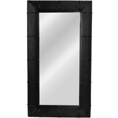 Bamboo Wall Mirrors Storied Home Bamboo Black Wall Mirror