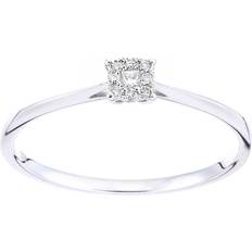 Diamant L'Eternel Womens 9ct White Gold Ring With 0.07ct