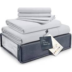 Belador Silky Soft Twin White Set 4 Piece Bed Sheet