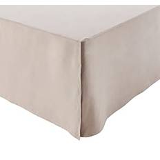 Amazon Basics Lightweight Pleated Bed Skirt Valance Sheet Beige