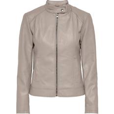 Donna - Imitazione Pelle Giubbotti JdY Faux Leather Jacket - Beige