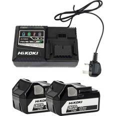 Hikoki HiKOKI UC18YSL3JGZ 18v Starter Pack Inc 1x UC18YSL3 Battery Charger & 2x 5.0Ah Sliding Batts