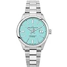 Philip Watch Swiss Made Caribe Urban Stainless Steel Turquoise Dial Quartz R8253597642 100M Men's