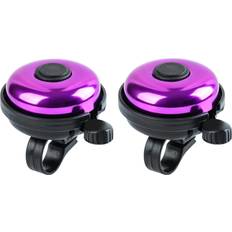 Bike Bells Xthuge Xthuge Classic Bike Bell, Aluminum Bicycle Bell, Loud Crisp Clear Sound Bicycle Bike Bell for Adults KidsPurple-Right Hand Use2 Pack