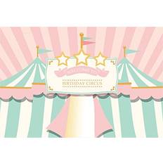 Photo Backgrounds Aofoto AOFOTO 7x5ft Welcome to Birthday Circus Background Abstract Tents Baby Party Decoration Photography Backdrop Sweet Princess Girl Children Infant Banner Photo Studio Props Vinyl Wallpaper