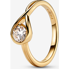 Pandora Diamond Rings Pandora Infinite 14k Gold Lab-grown Diamond Ring - Clear