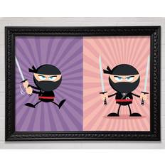 Isabelle & Max Ninja Duo Single Picture Prints Framed Art