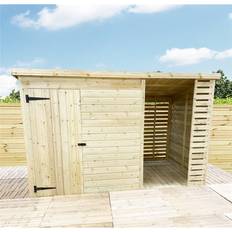 Outbuildings Rosalind Wheeler 6 Pressure Treated Pent Shed With Storage (Building Area )
