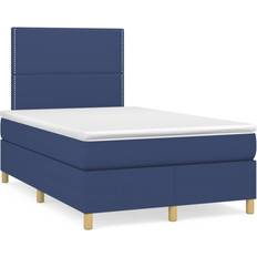 Letto Singolo Pacchetti Letto vidaXL Giroletto A Molle Con Materasso Blu 120x190 cm In Tessutocod Mxl 91755