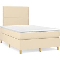 Letto Singolo Pacchetti Letto vidaXL Giroletto a Molle con Materasso Crema 120 x 190 cm in Tessutocod