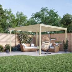 Box Pergola Wood L300 Light Green