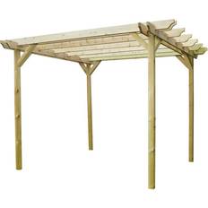 Double Garden Pergola Wood Light Green