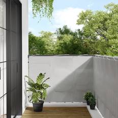 Balcony Protection vidaXL Balcony Screen Light Grey 120x800 cm 100% Polyester Oxford