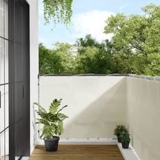 Balcony Protection vidaXL Balcony Screen Cream 120x700 cm Oxford