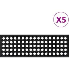 Rubber Stair Carpets vidaXL Tappetino Per Scale 5 pz 25x75 cm Gommacod MXL 86788