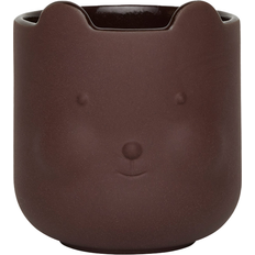 OYOY Bear Blumentopf Dark Terracotta