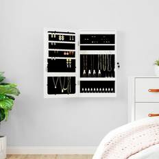 vidaXL Speilskap Med LED-Lys Veggmontert Hvit