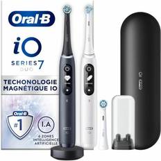 Oral b oral b io 7 Oral-B io 7 duo avec etui de voyage premium noire et blanche brosses à dents électriques