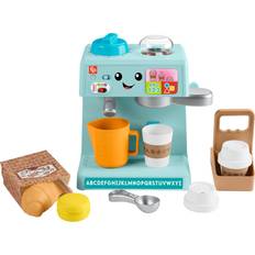 Shop Toys Fisher Price Laugh & Learn Learn & Serve Coffee Café Toddler Electronic Toy 10 Play Pieces