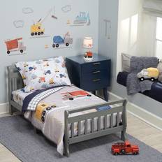Fabrics Bedtime Originals 4-Piece Construction Zone Gray/Navy/White Toddler Set