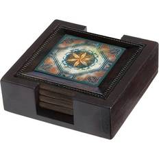 Kitchen Accessories Thirstystone Dark Walnut Wood Holder 5.25 x 5.25 Coaster