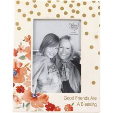 Ceramic Photo Frames Precious Moments Floral Good Friends are A Blessing Photo Frame