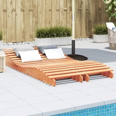 Pine Sun Beds vidaXL Sun Loungers 2 Wax Pine